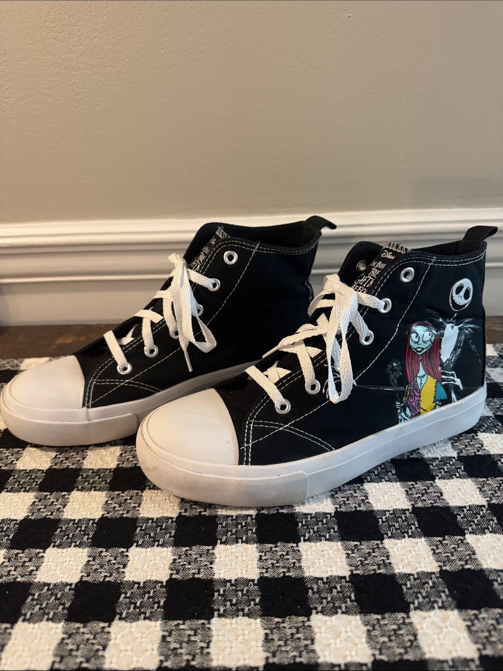 Disney Black High-Top Sneakers Nightmare Before Christmas